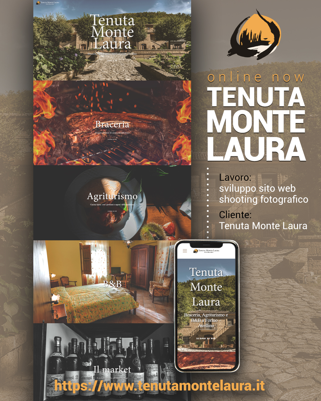 Sviluppo sito web per Tenuta Monte Laura - Forino (Avellino)